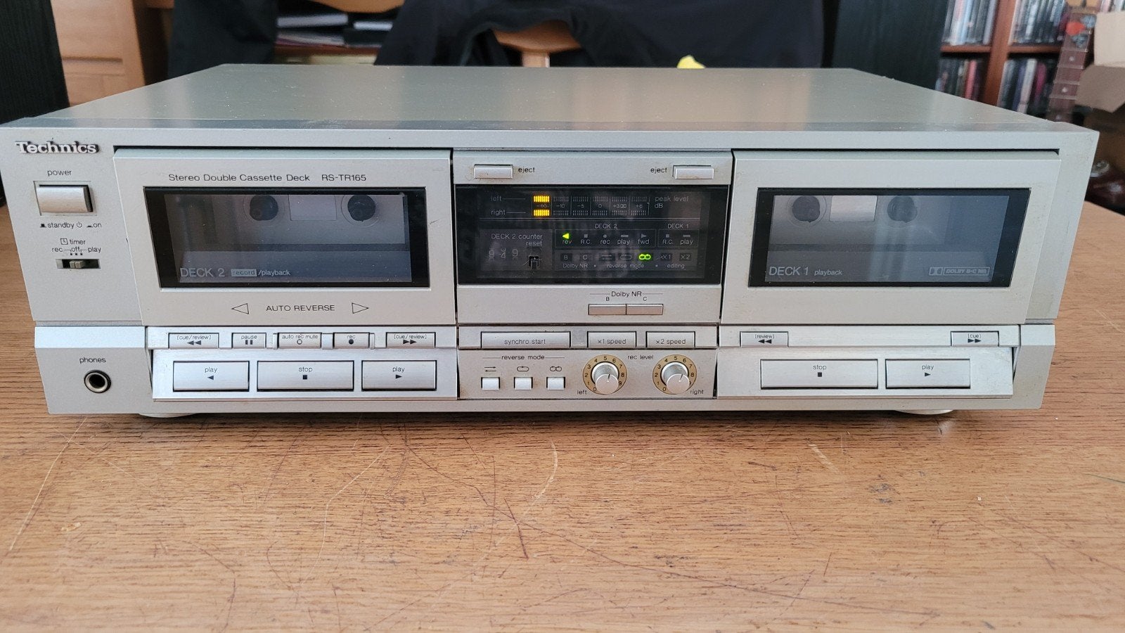 technics rs- tr165 cassettedeck zilver, Audio, Tv en Foto, Ophalen, Dubbel, Overige merken, Auto-reverse