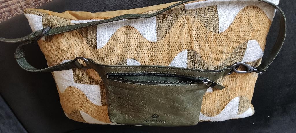 Leren heup- , crossover tas, olijfgroen, Sieraden, Tassen en Uiterlijk, Tassen | Reistassen en Weekendtassen, Minder dan 40 cm