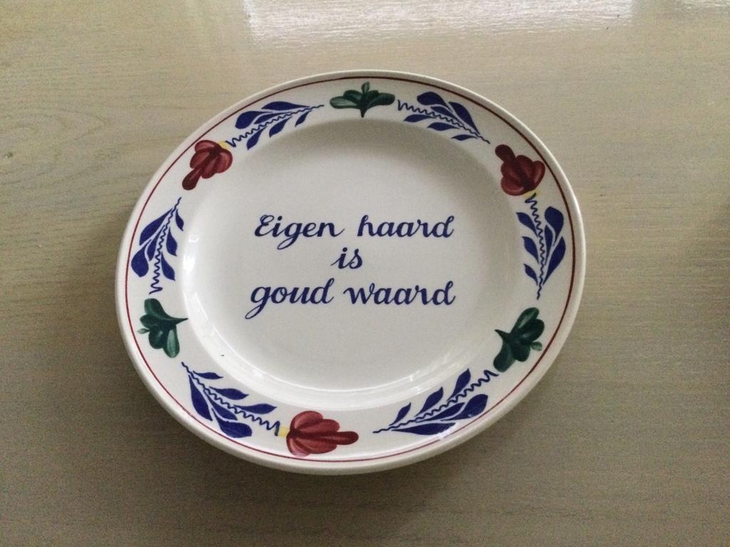 Boerenbont spreukenbord ‘Eigen haard is goud waard’ nwst, Ophalen of Verzenden, Nieuw