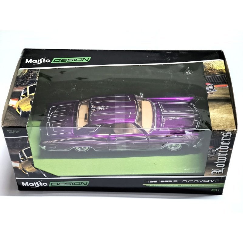 Maisto 1965 Buick Riviera Lowrider Met. Paars 1:26, Hobby en Vrije tijd, Maisto, May Cheong Group France S.A.S., Auto, Parc Ariane, Le Vénus  ⠀ ⠀2 rue Hélène Boucher  ⠀ ⠀78280 ⠀GUYANCOURT  ⠀ ⠀Frankrijk