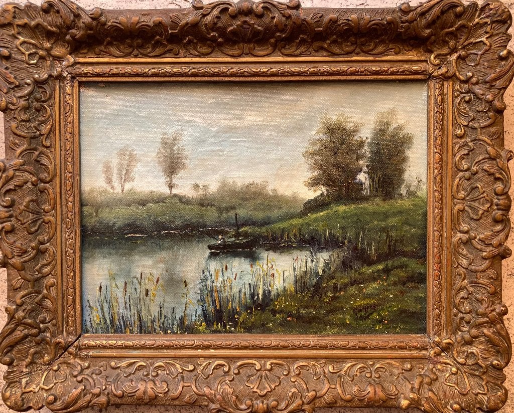 Schilderij Haagse school, Nederlandse school, Doek, Ophalen of Verzenden, Landschap