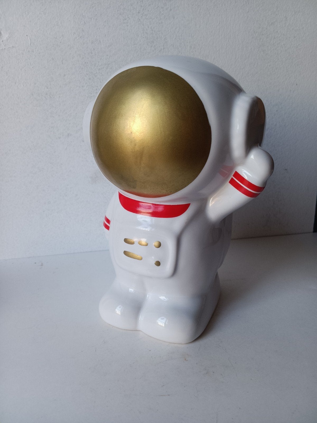 Vintage Astronaut Spaarpot - Space Age Gadget, Ophalen of Verzenden, Gebruikt, Steen, Aardewerk of Keramiek, Overige thema's