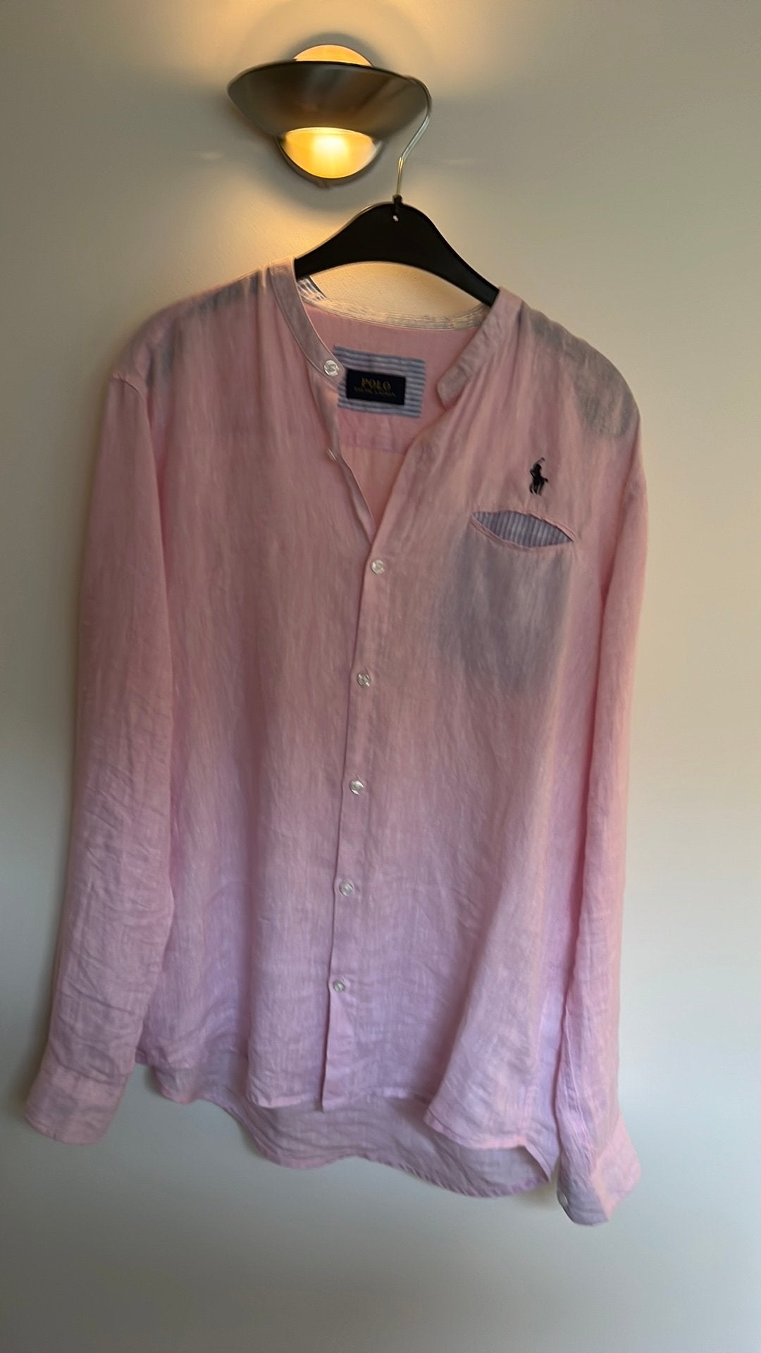 Linnen blouse ralph lauren maat L, Ophalen of Verzenden, Zo goed als nieuw, Roze