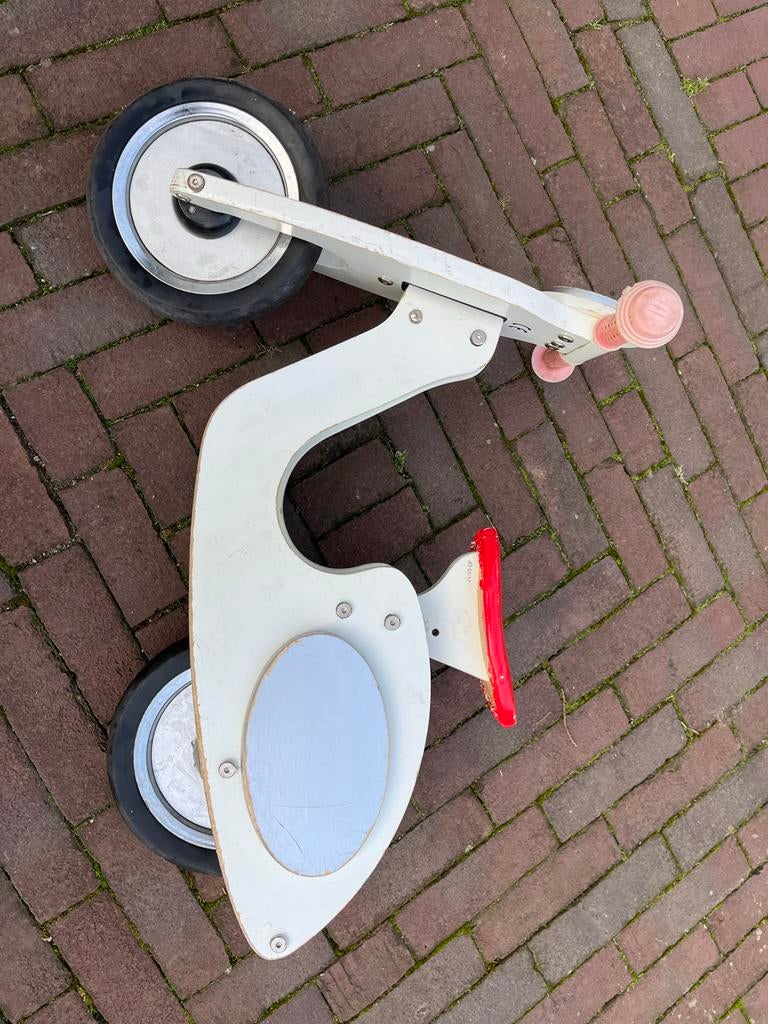Pinolino Houten Loopfiets Vespa Wanda - Wit/Rood, Ophalen, Gebruikt, Loopfiets