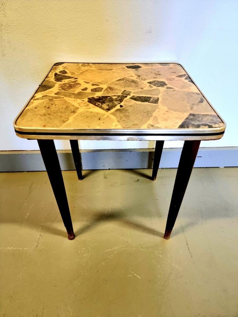 9896 : Vintage 50s Mid-Century Modern Side Table (MCM), Huis en Inrichting, Tafels | Sidetables, Gebruikt, 25 tot 50 cm, Minder dan 50 cm