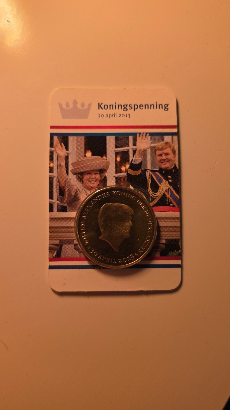 Koningspenning 30 april 2013 - Koning Willem-Alexander, Postzegels en Munten, Munten | Nederland, Ophalen of Verzenden, Koningin Beatrix