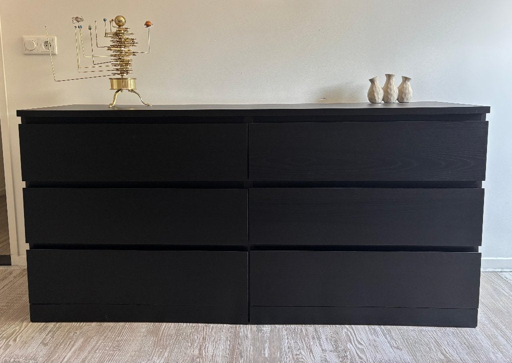 Malm ladekast (6 lades), Huis en Inrichting, Kasten | Ladekasten, Ophalen, 5 laden of meer, 50 tot 100 cm, Zo goed als nieuw
