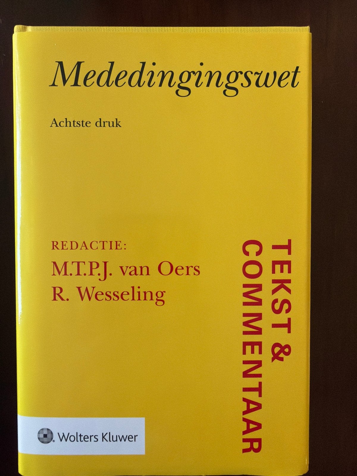 Mededingingswet Tekst & Commentaar - Achtste druk, Boeken, Ophalen of Verzenden, Gamma, Zo goed als nieuw, WO