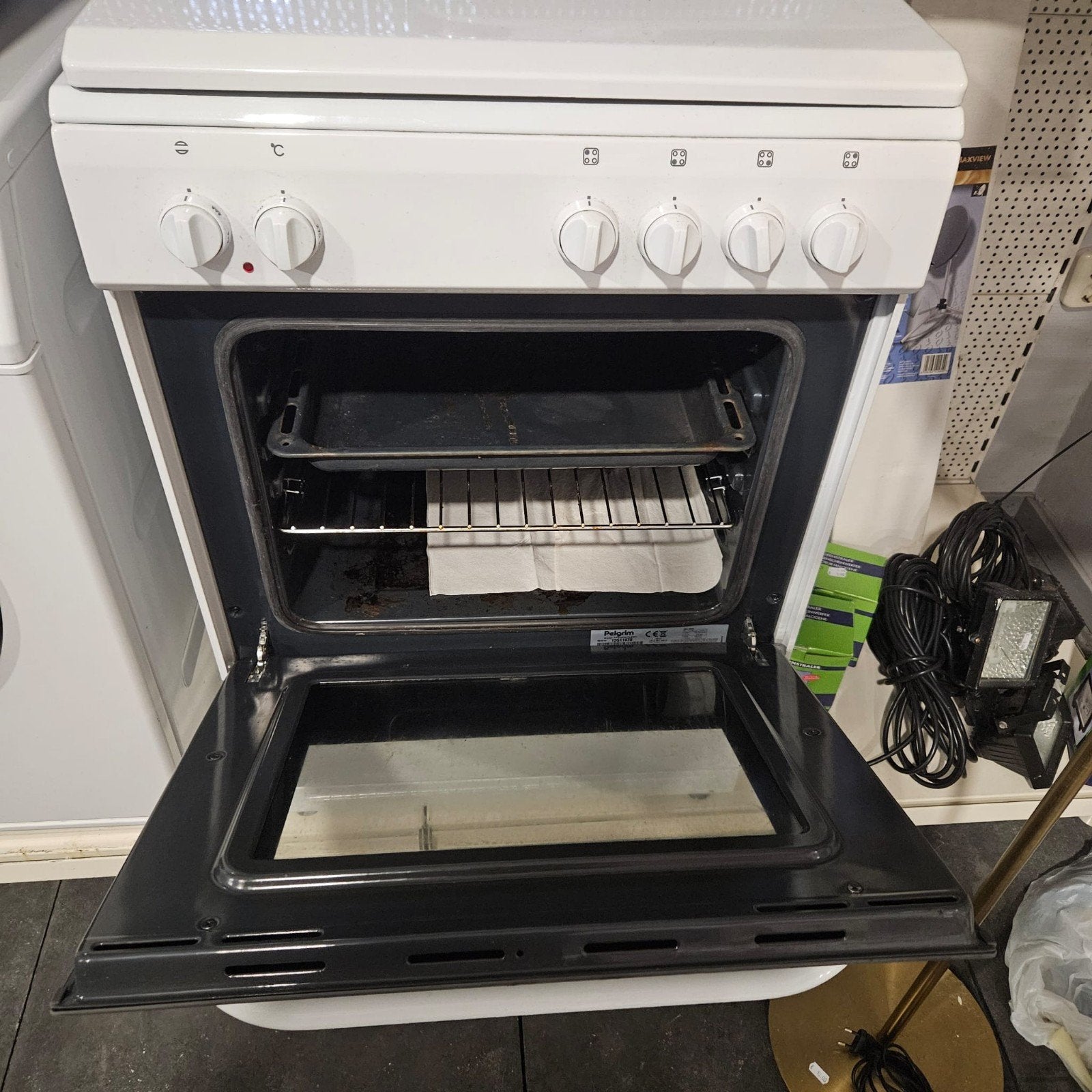 Gasfornuis met oven - Vrijstaand, Ophalen, Gebruikt, 4 kookzones, Gas
