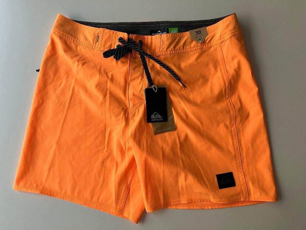 QUIKSILVER Zwembroek SURFSILK Oranje W 30 L 16 Short NIEUW, Quiksilver, Oranje, Ophalen of Verzenden, Zwemshort
