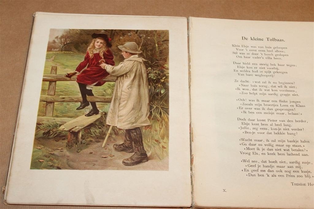 Nootjes om te Kraken — Kinderverhalen met Houtgravures 1900, Antiek en Kunst, Ophalen of Verzenden