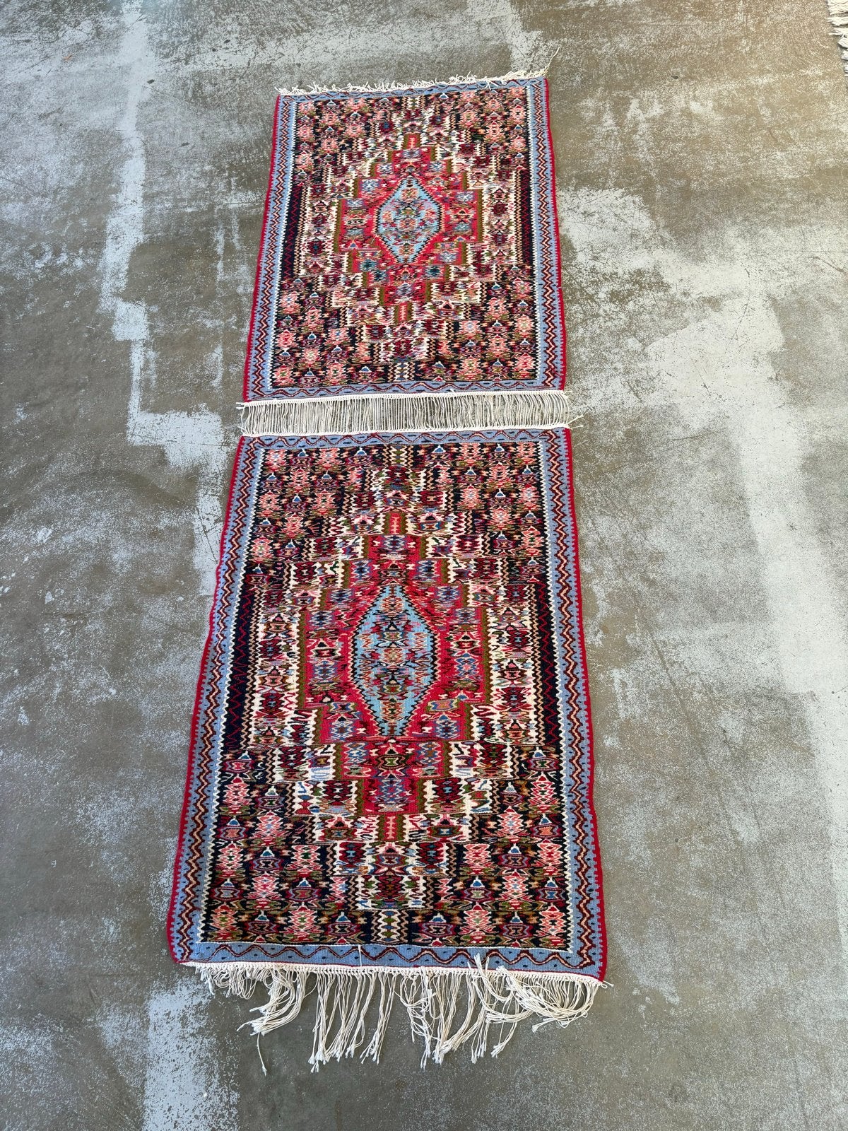 Set van 2 Vintage Perzische tapijten, Minder dan 50 cm, Gebruikt, Ophalen of Verzenden, 150 tot 200 cm