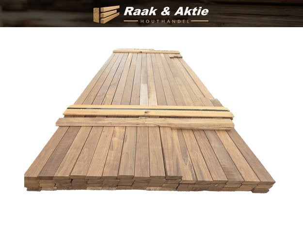 Hardhouten Rhombus profiel 2.0x6.0 cm - nr: HP368, Tuin en Terras, Palen, Balken en Planken, Ophalen, Planken, Nieuw, Hardhout