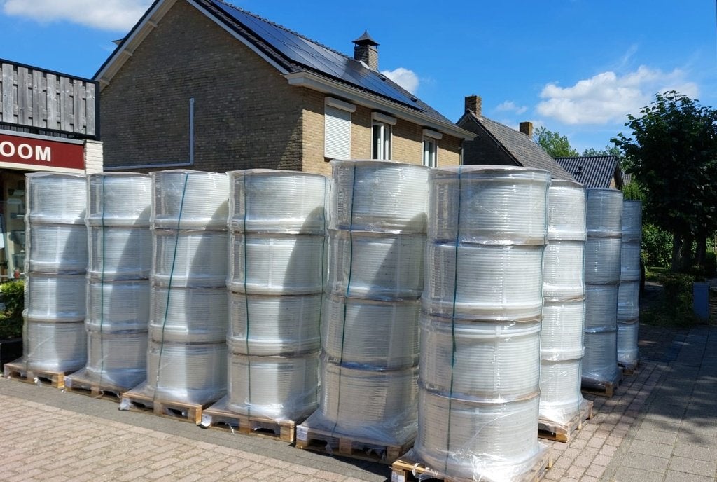 Noppenplaat met isolatie/Vloerverwarming/verdeler/warmtepomp