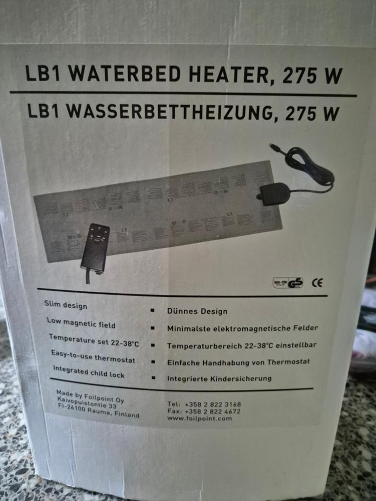 LB1 Waterbed Verwarming 275W - Slim Design, Huis en Inrichting, Slaapkamer | Waterbedden, Ophalen, Nieuw