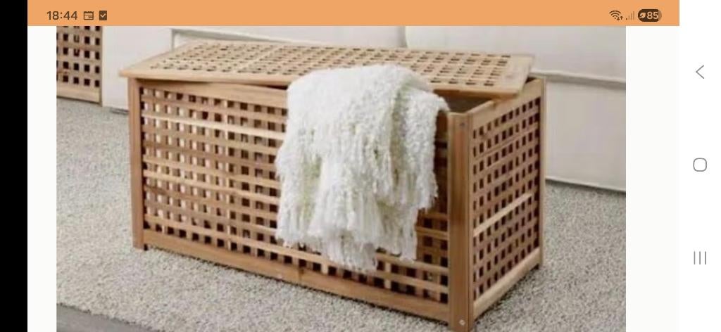 Wasmand ikea groot zgan beukenhout, Ophalen, Zo goed als nieuw, Bruin, Overige typen