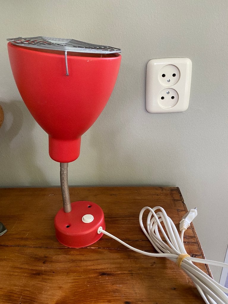 Ikea MINNEN Lamp. Oranjerood.  Spinnenweb patroon TYP VO602, Oranje, Ophalen of Verzenden, Zo goed als nieuw, IKEA