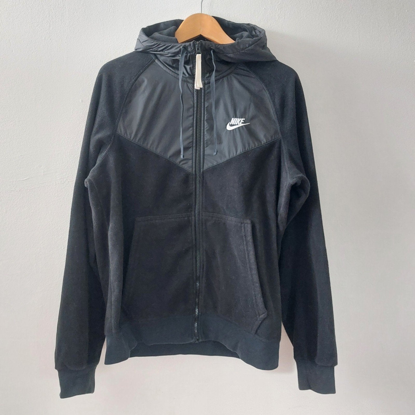 Nike fleece hoody jacket vest S, Zwart, Nike, Ophalen of Verzenden, Gedragen