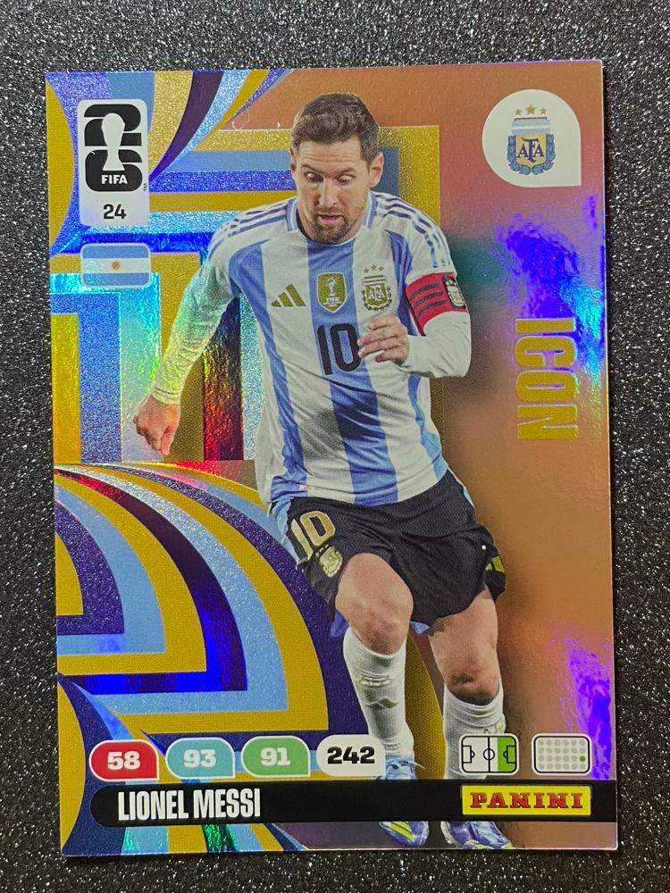 Panini WORLD CUP 2026    ICON    MESSI    ARGENTINA, Verzenden, Zo goed als nieuw, Plaatje