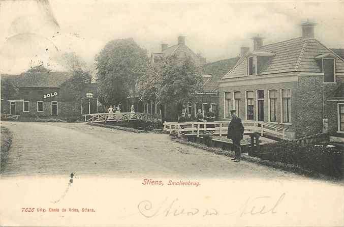 301-295-035 Stiens Smallenbrug, Verzenden, Voor 1920, Friesland