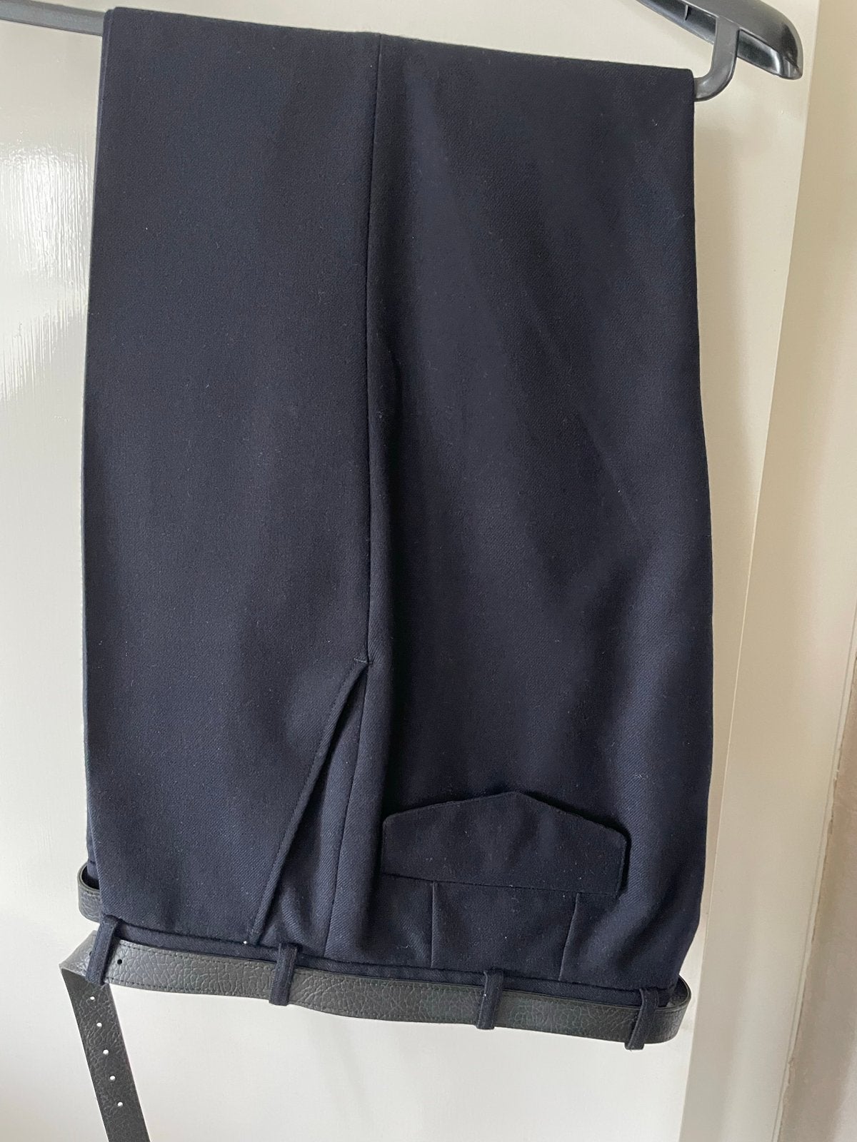 T.K.I. Marineblauwe Wollen Pak - Maat 50, Ophalen, Zo goed als nieuw, Maat 48/50 (M), Blauw