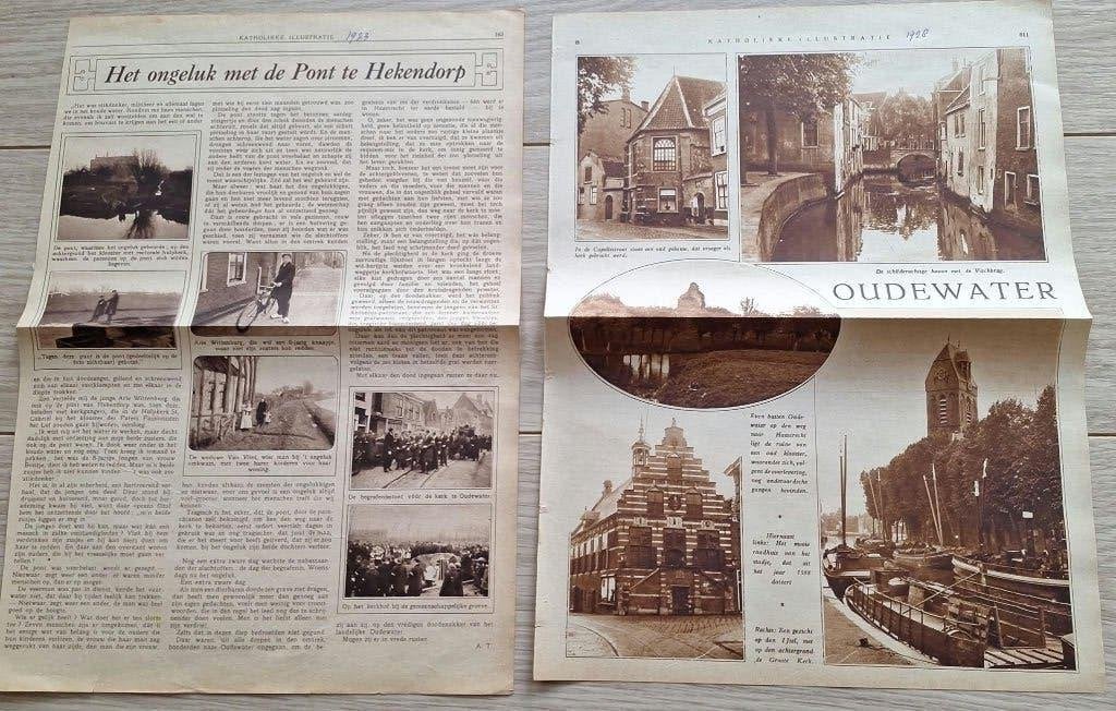 Oudewater en Hekendorp (Utr.) - oude knipsels., Ophalen of Verzenden, 1920 tot 1940, Utrecht
