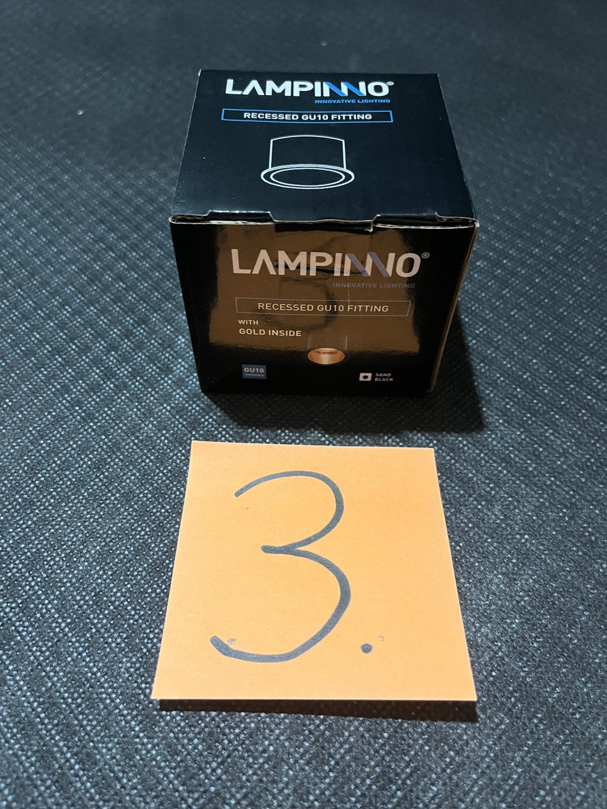 Nieuwe - Lampinno armatuur Cilinder zwart/goud - PARTIJ 25x, Ophalen, GU10, Nieuw, Geschikt voor plafondmontage