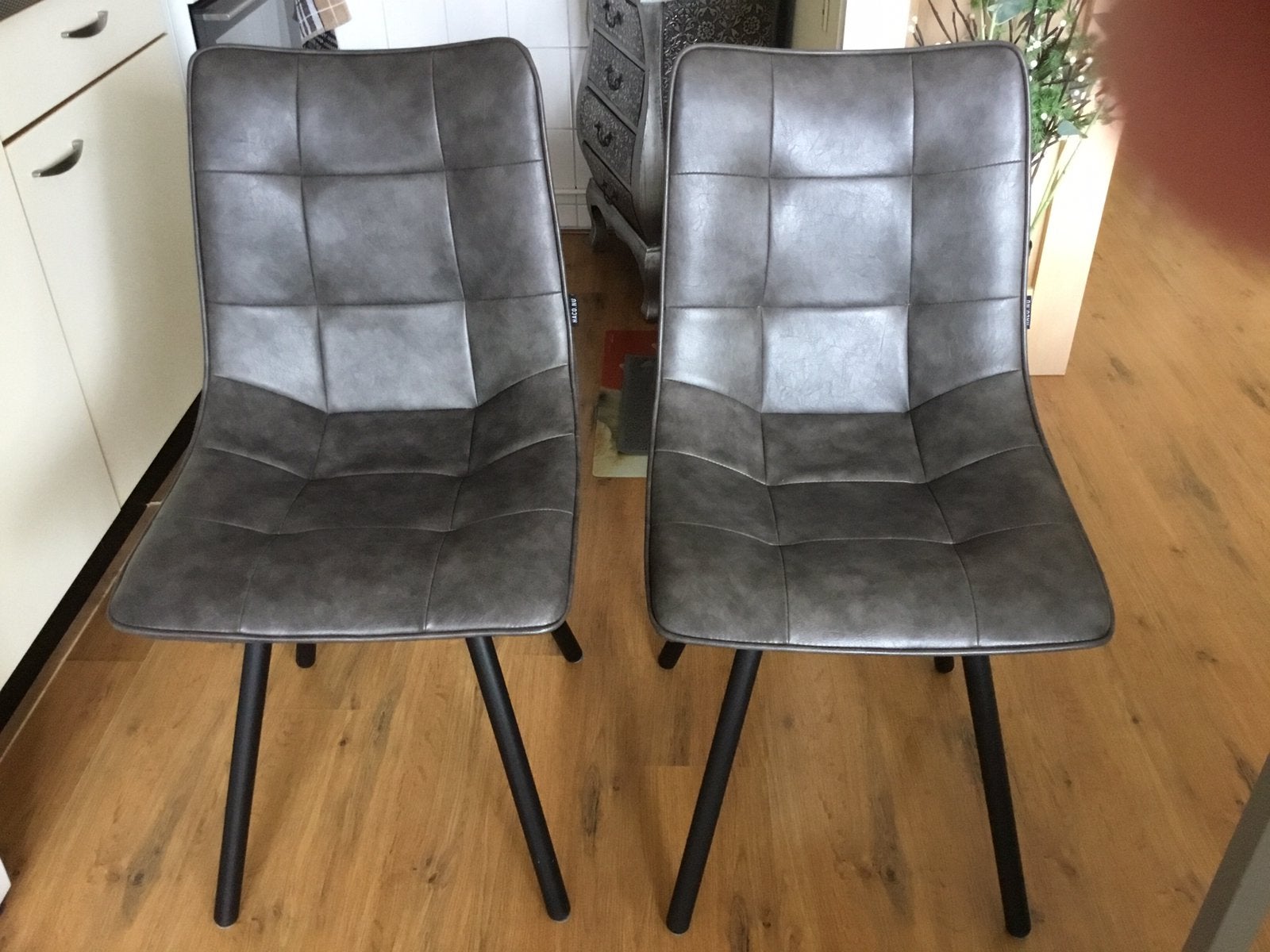 2 mooie leren eetkamer stoelen, Huis en Inrichting, Stoelen, Ophalen, Twee, Kuipstoelen, Leer