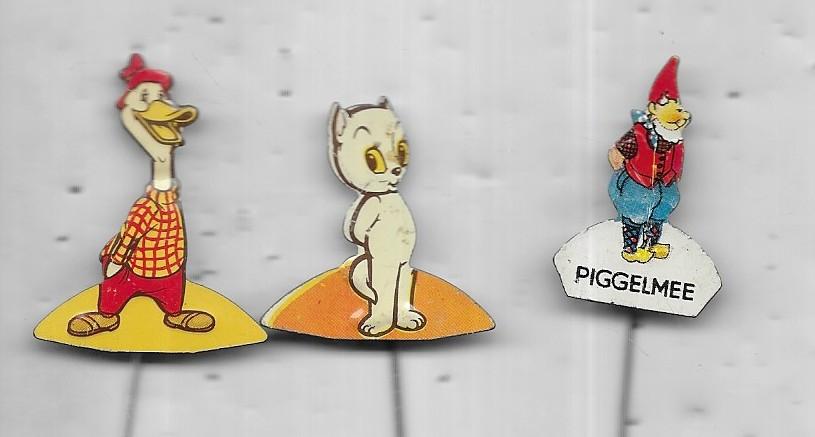 3 OUDERWETSE STRIP SPELDEN TOM POES WAGGEL PIGGELMEE, Verzamelen, Speldjes, Pins en Buttons, Ophalen of Verzenden, Gebruikt, Merk