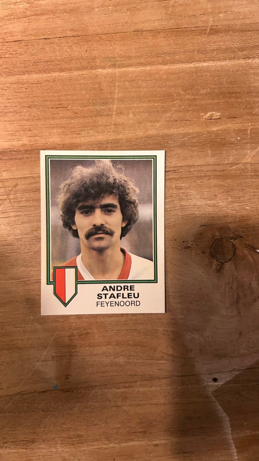 Panini Voetbal 81 plaatje Andre Stafleu Feyenoord, Verzenden, Zo goed als nieuw, Sticker