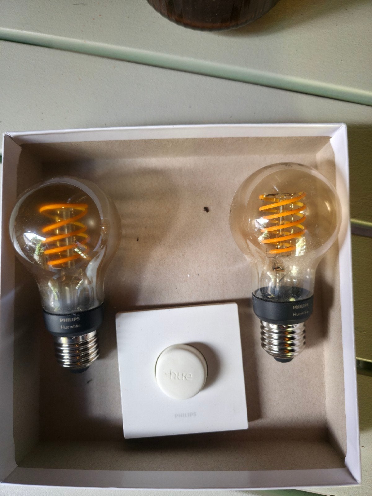 Philips Hue Starterset: 2x E27 Filament Lampen + Dimmer, Dimbaar, Verzenden, E27 (groot), Philips Hue