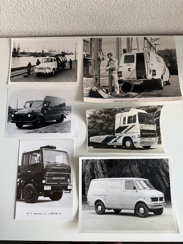 6 originele vintage Bedford persfoto's, Ophalen of Verzenden, Gebruikt, Auto's