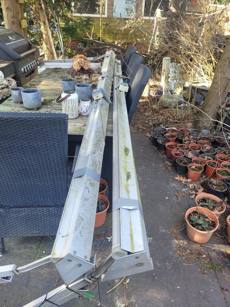 Zonneschermen - Diverse types, Ophalen, Gebruikt, Elektrisch, 150 tot 300 cm