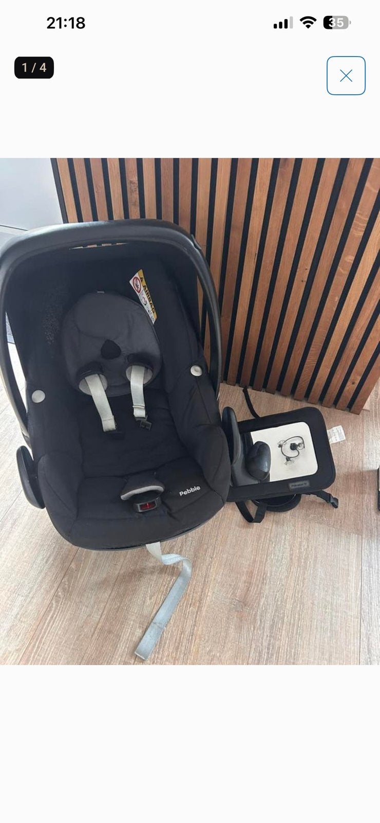 Maxi cosi pebble met spiegeltje, Autogordel, Ophalen of Verzenden, Zo goed als nieuw, 0 t/m 13 kg