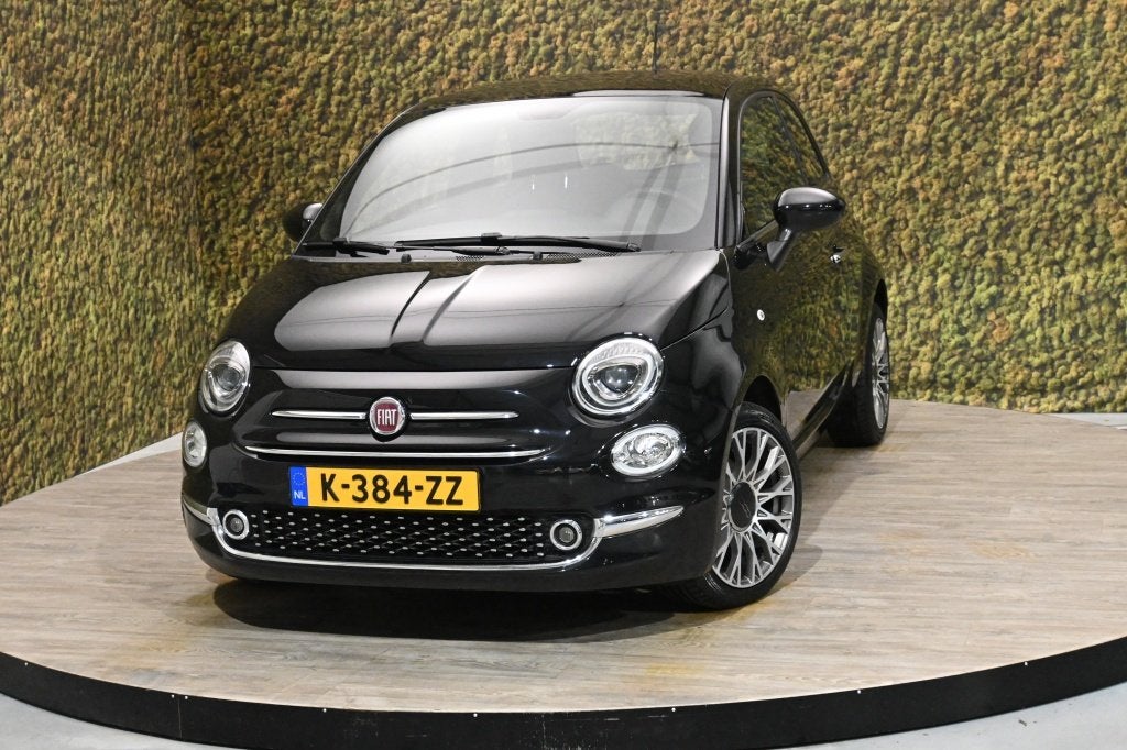 Fiat 500 1.2 Star | Leder | Cruise | P.sensor (bj 2020), Auto's, Fiat, 4 cilinders, 4 stoelen, Zwart, Leder
