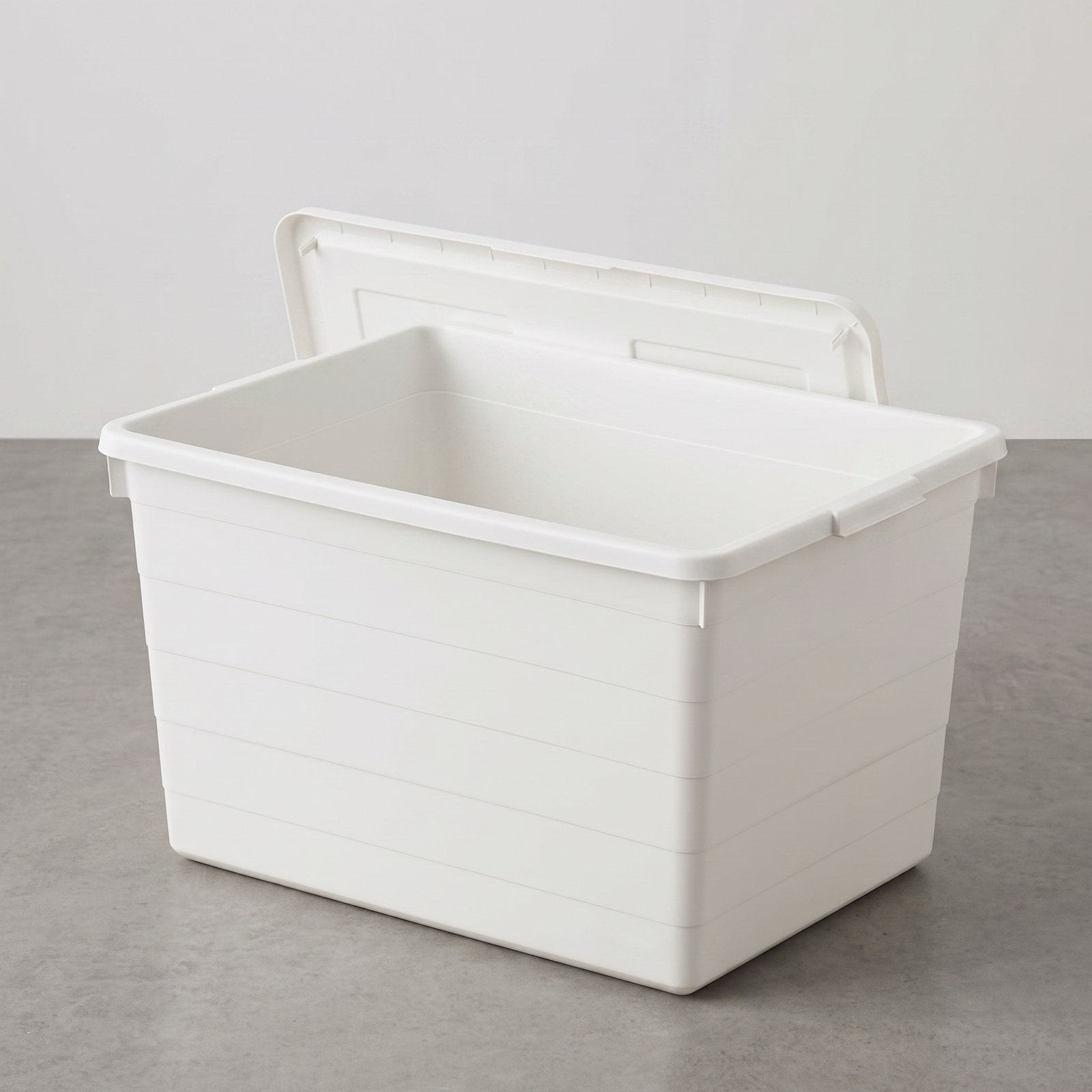 3x Witte opbergbak met deksel - 38x51x30cm, Huis en Inrichting, Woonaccessoires | Kisten, Ophalen, 50 tot 100 cm, Zo goed als nieuw