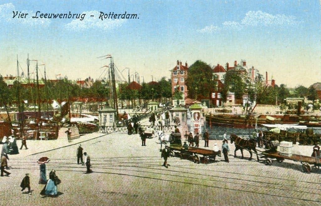 Rotterdam Ansichtkaart met postzegel gelopen, Verzenden, Zuid-Holland