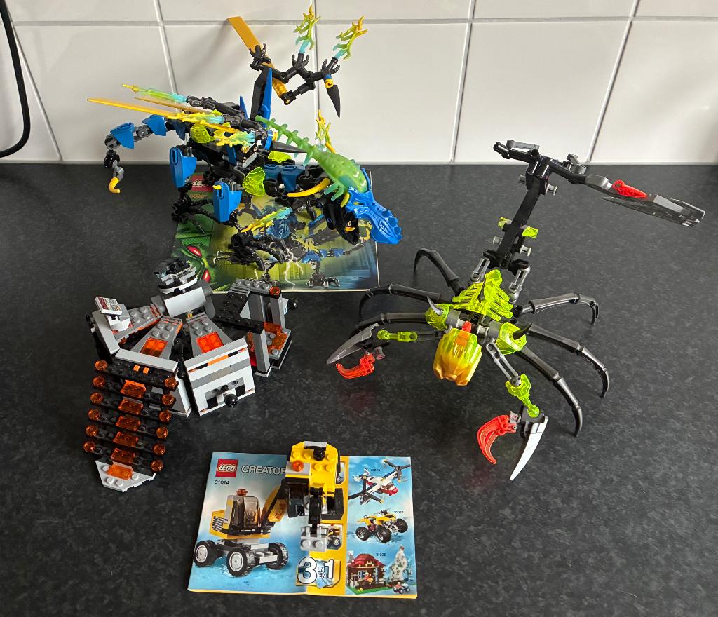 Lego creator,Hero Factory, star wars, bionicle niet compleet, Ophalen, Gebruikt, Lego