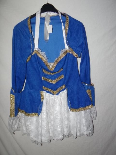 Leuke blauw/wit/gouden PIRAAT/ZEEROVER/PIRATES set, Ophalen, Carnaval, Maat 42/44 (L), Nieuw