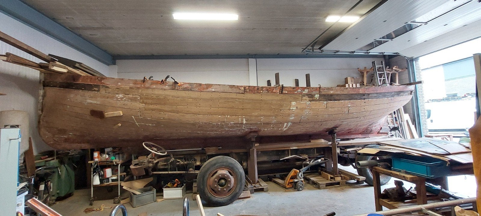 Klassieke houten boot - Restauratieproject, Ophalen, 9 m, Gebruikt, Geen motor