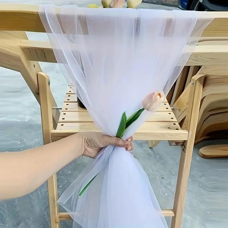 organza tule strik decoratiestof bruiloft huwelijk bedankjes, Ophalen, Nieuw, Versiering, Geboorte of Huwelijk