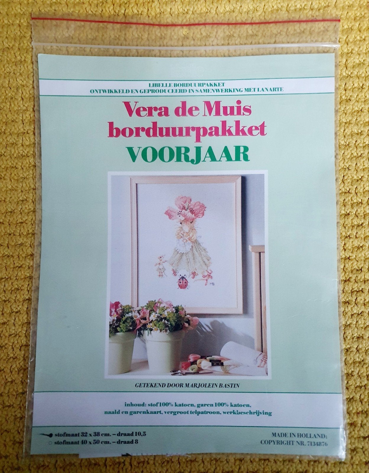 zeldzaam lanarte marjolein bastin vera de muis lente patroon, Hobby en Vrije tijd, Verzenden, Handborduren, Patroon