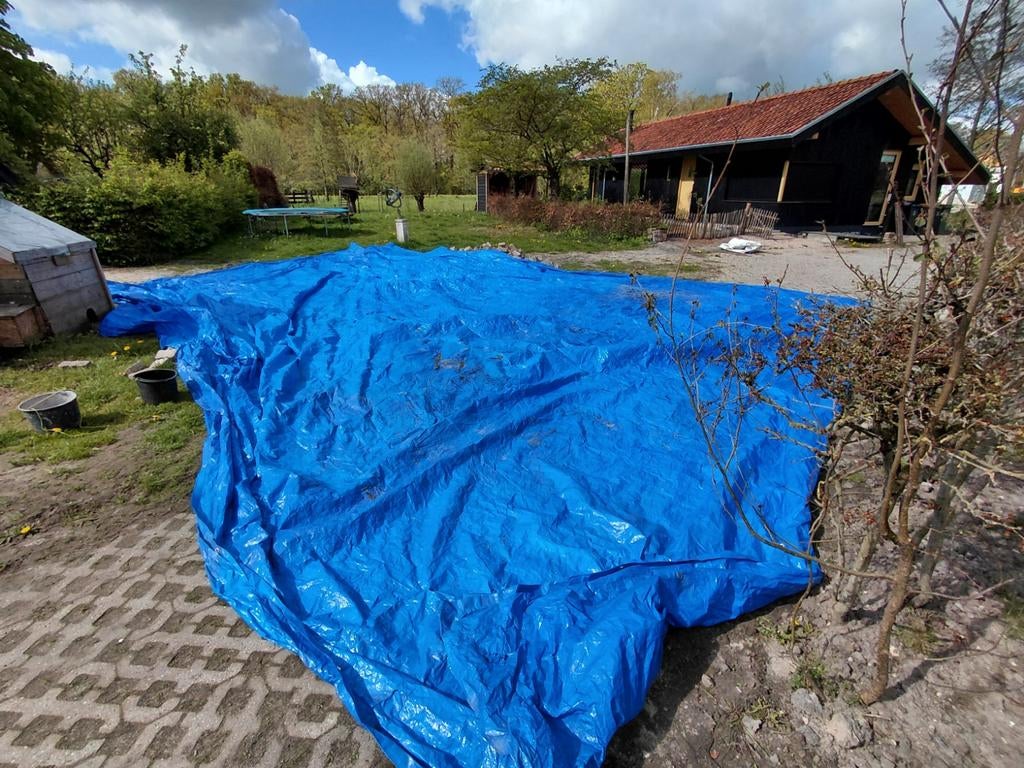 Zeil 10x10 meter - 2 stuks beschikbaar, Ophalen, Gebruikt, 15 m² of meer, Zeil