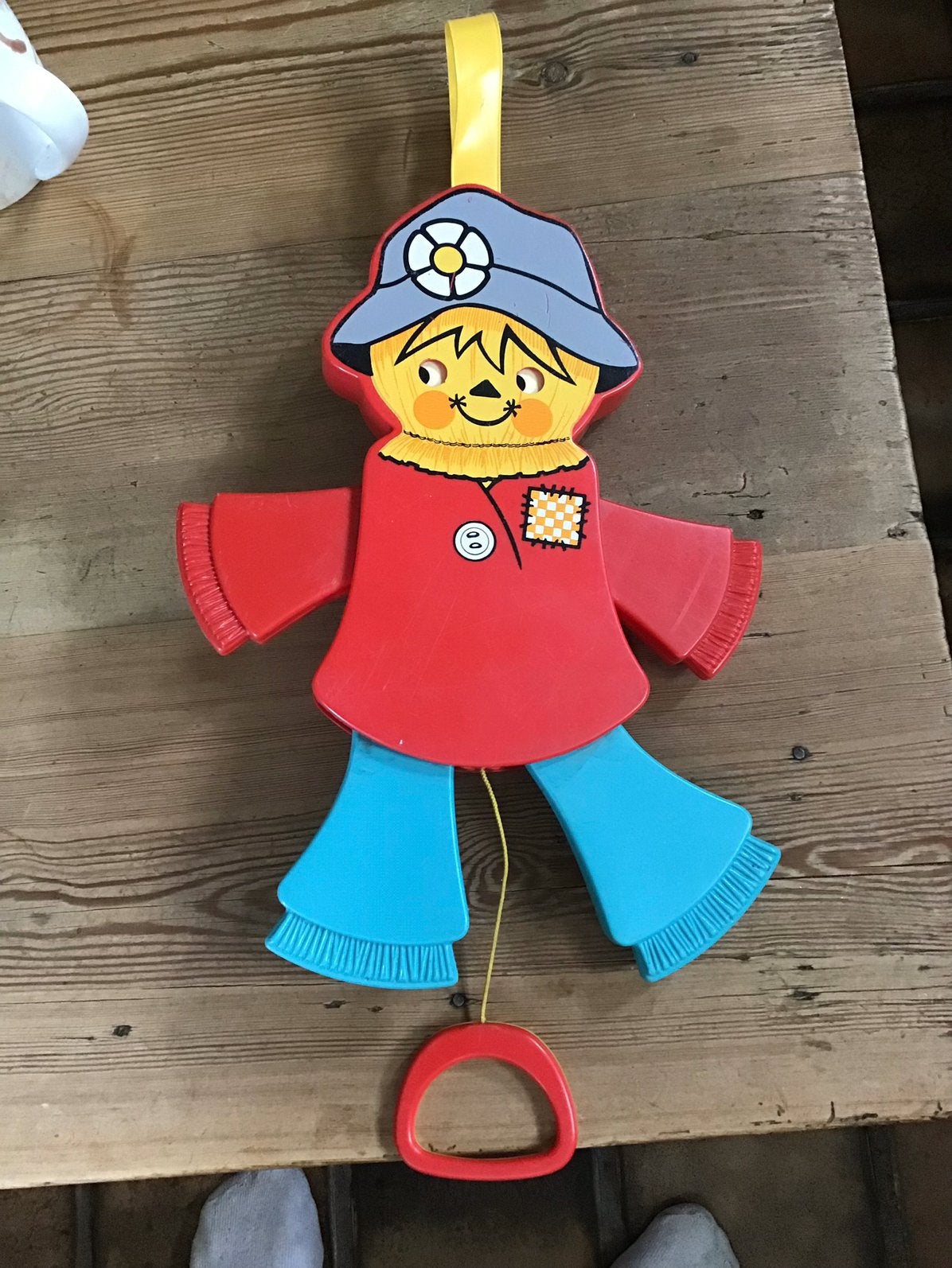Vintage trekpop vogelverschrikker Fisher Price, Ophalen of Verzenden, Gebruikt, Overige typen
