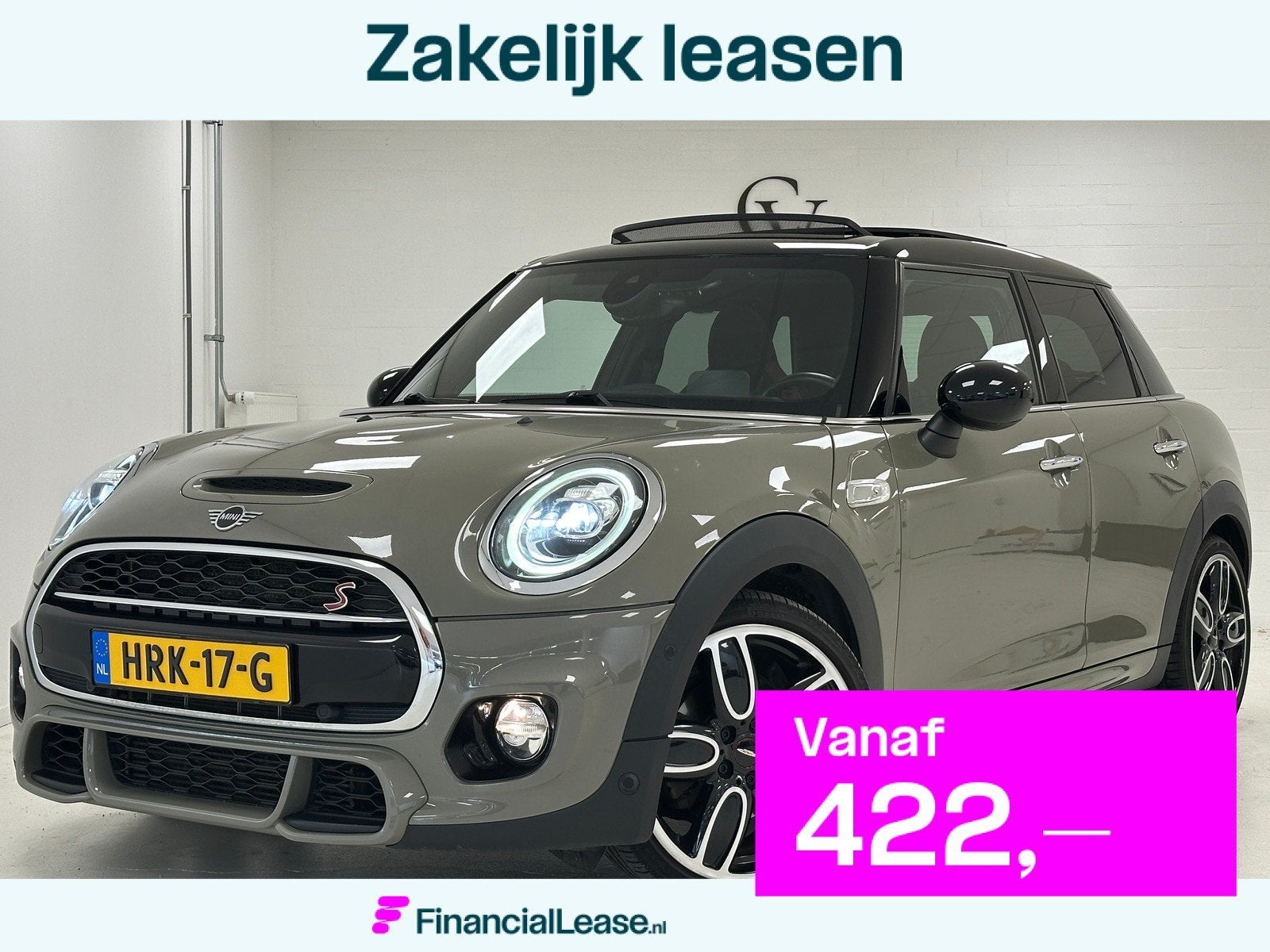MINI 5-deurs 2.0 Cooper s JCW | Emerald Grey | Harman/Kardon, 1998 cc, Gebruikt, Bedrijf, 1240 kg