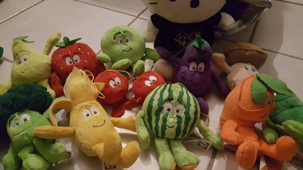 Knuffel mini's groenten en fruit, Ophalen of Verzenden