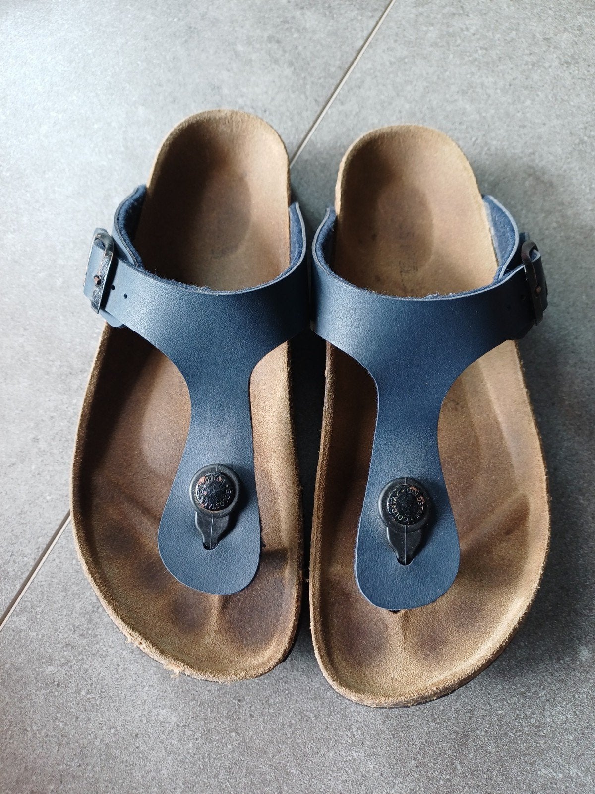 Birkenstocks,blauwe teenslippers mt 35, Slippers, Blauw, Goldstar, Ophalen of Verzenden