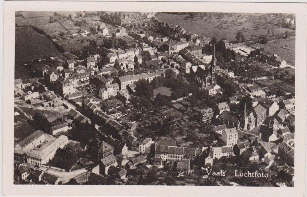 Vaals - Luchtfoto dorp, Verzenden, 1940 tot 1960, Ongelopen, Limburg