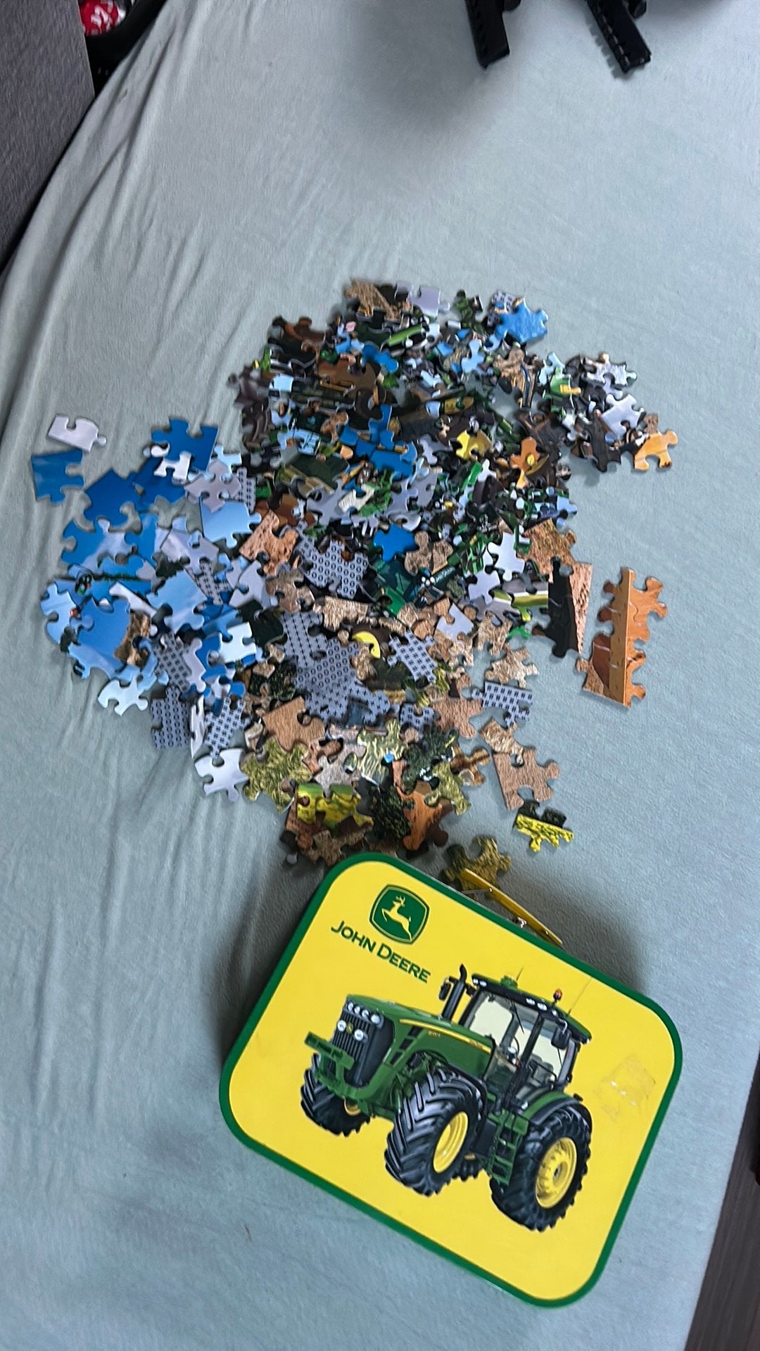 Jonh deere puzzel, Ophalen of Verzenden, Meer dan 50 stukjes, Zo goed als nieuw