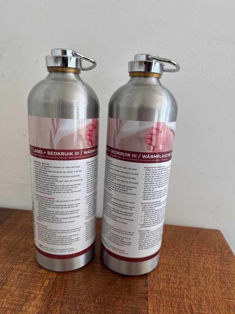 Baby bedkruik - Aluminium warmtefles voor baby's, Ophalen of Verzenden, Zo goed als nieuw